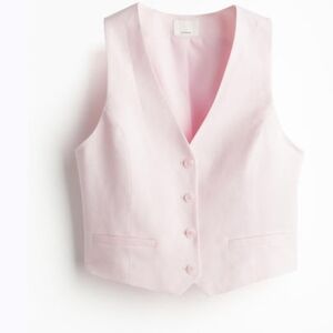 Light Pink Button-Up Vest